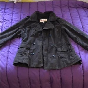 Brown corduroy pea coat.